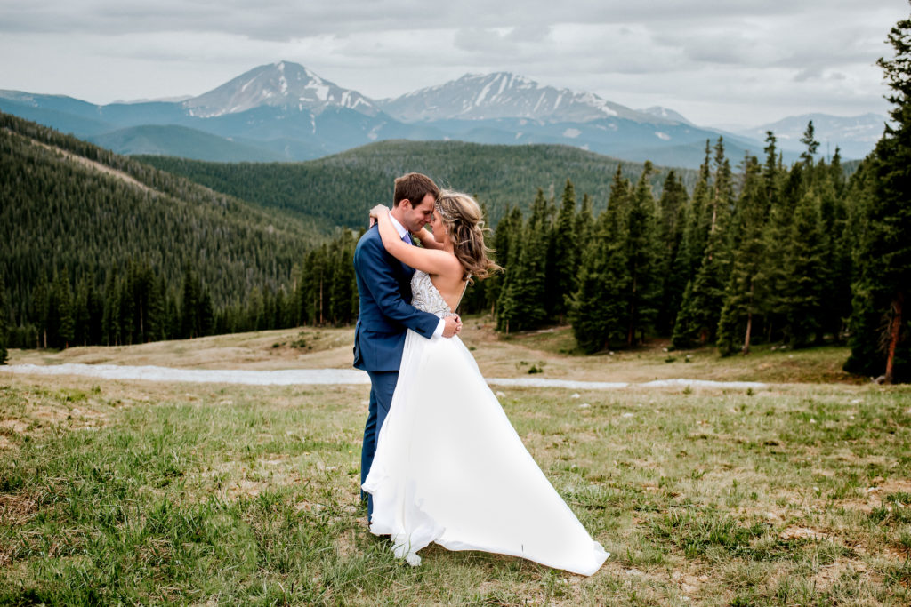 Mountaintop wedding in summit county at Keystone Ski Resort in Colorado