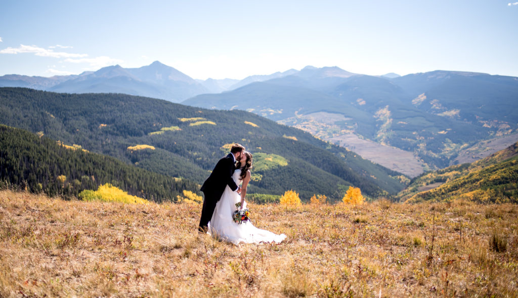 Vail mountain elopement in Vail Colorado