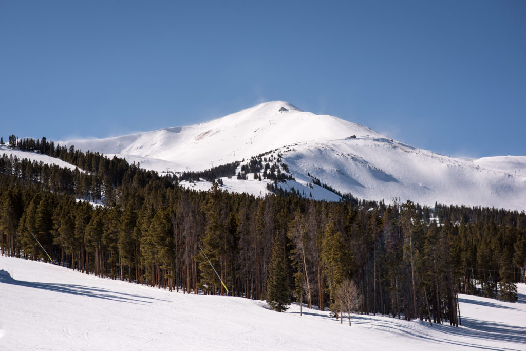 Breckenridge ski resort view of mountain from chairlift