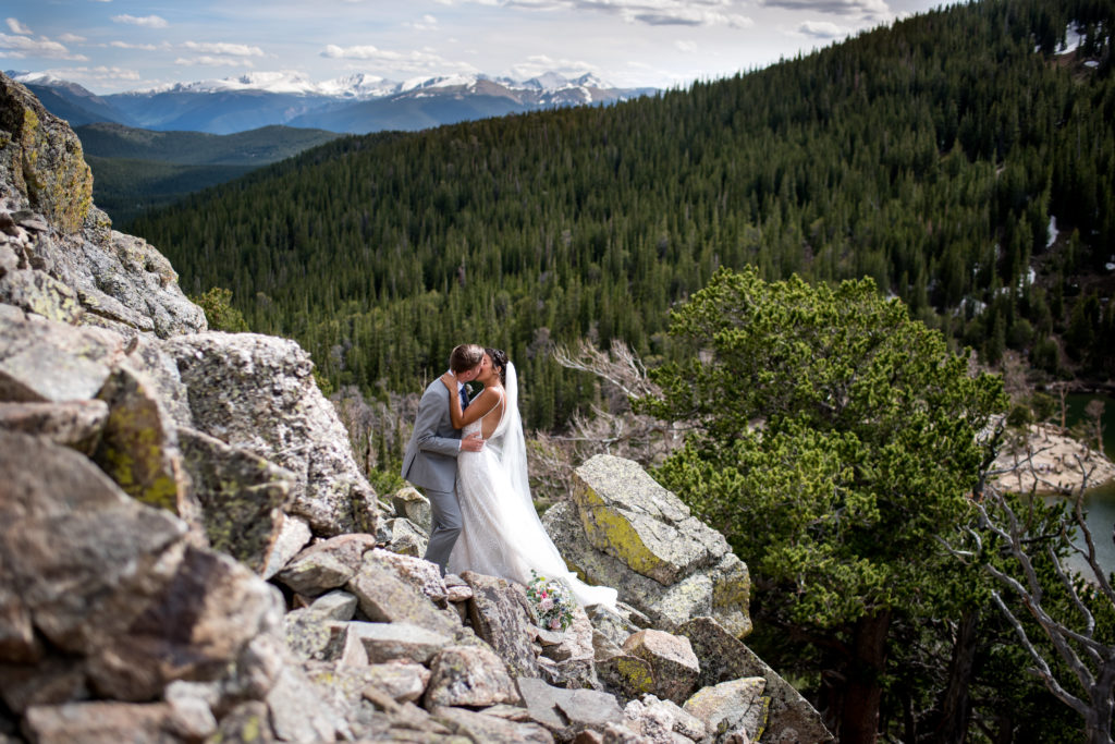 A couple who had a special elopement by hiking to their ceremony spot.