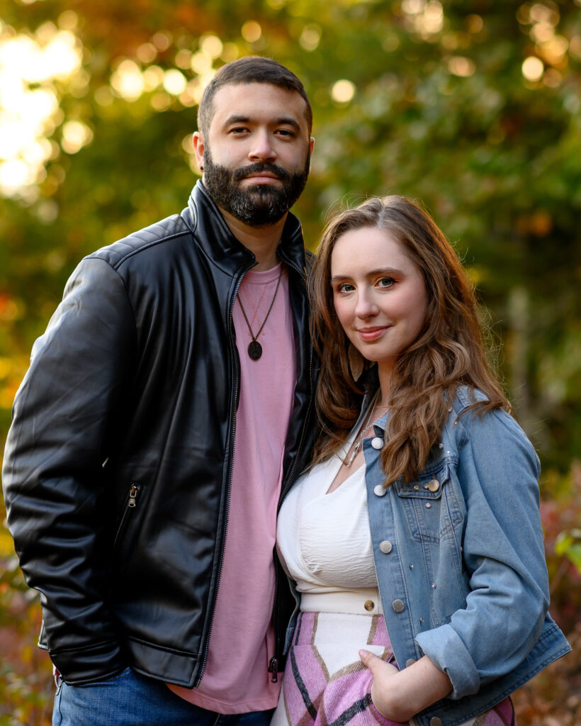 Close up engagement portrait