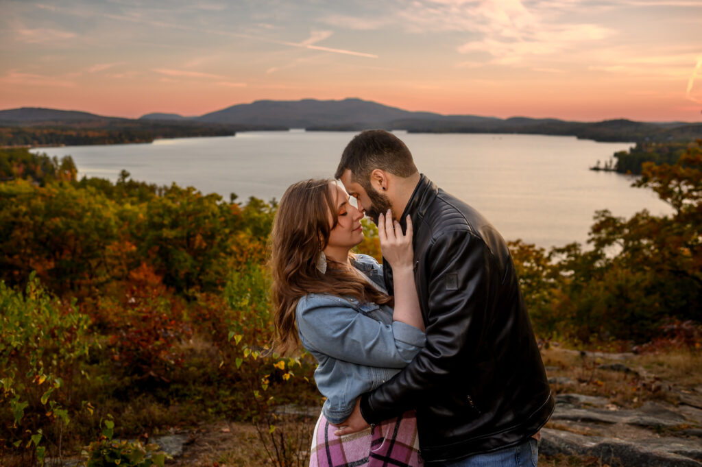 couple embraced forehead to forehead